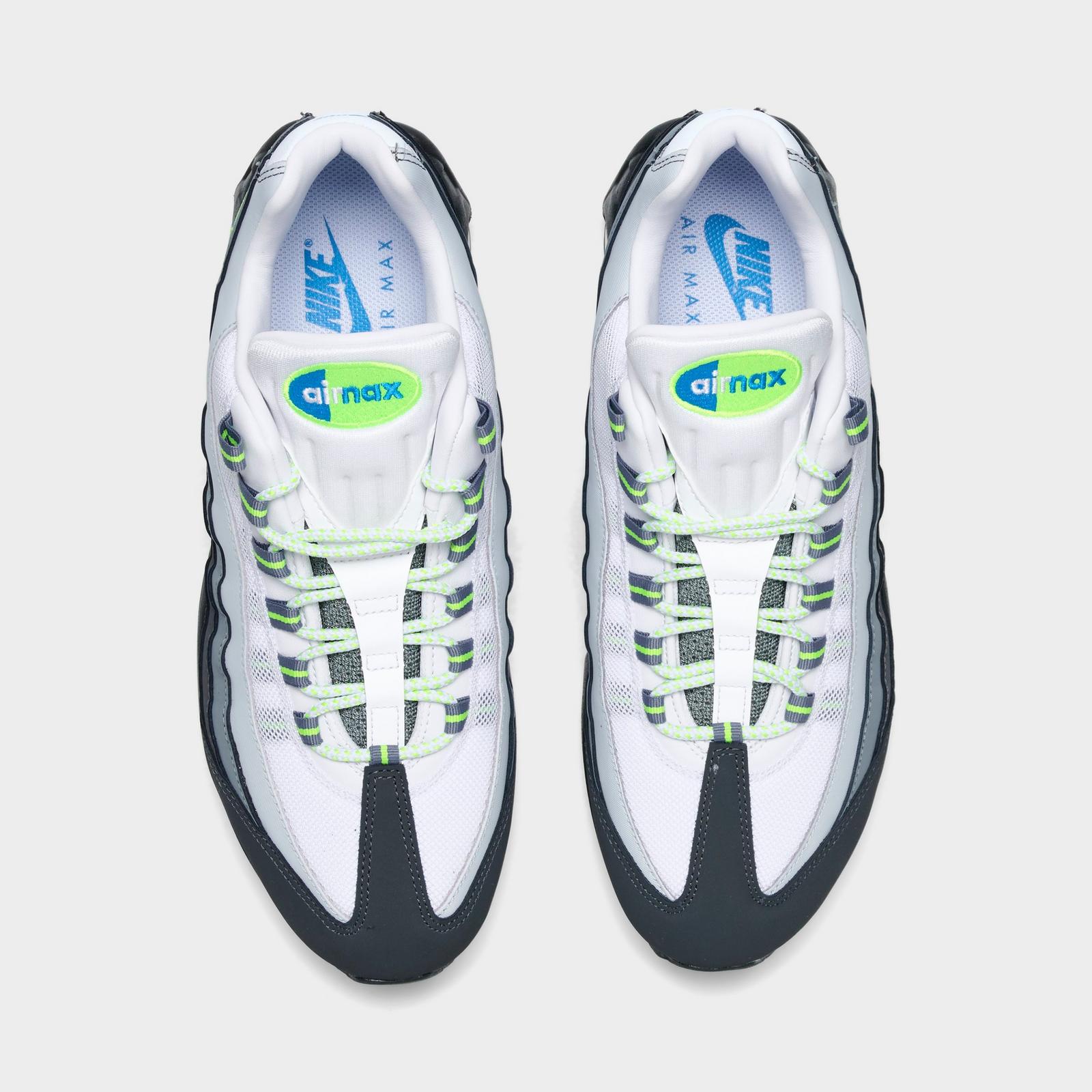Men's Nike Air Max 95 Big Bubble Casual Shoes - Black/Photo Blue/Action Green/Anthracite/White/Iron Grey