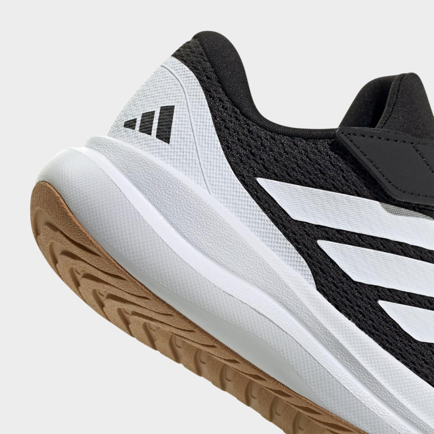 Little Kids' adidas Runfalcon 6 Hook-And-Loop Stretch Lace Casual Shoes - Core black/Cloud White/Core Black - Detail shot