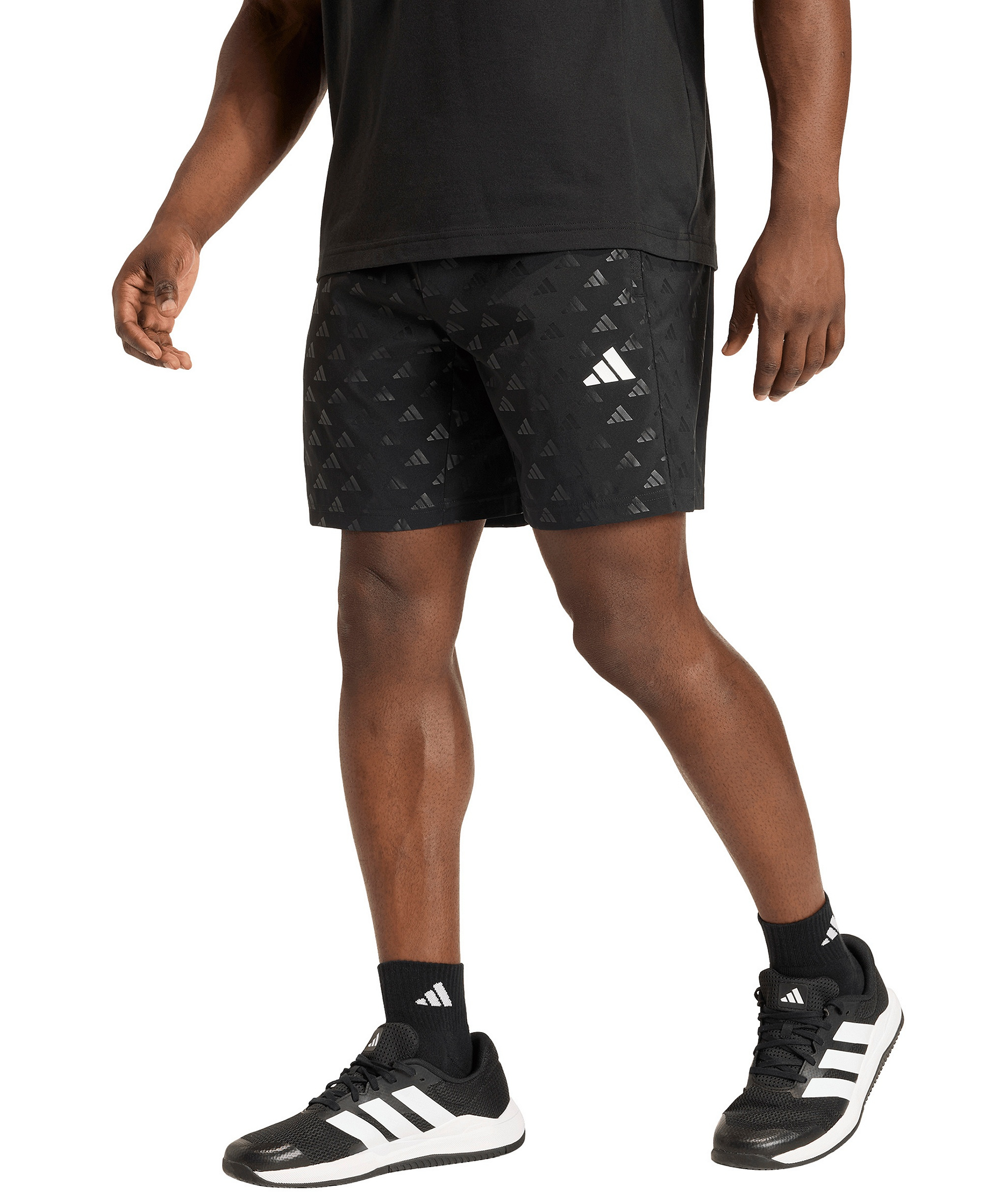 adidas Men's Workout Essentials Brandlove Woven Shorts - Black