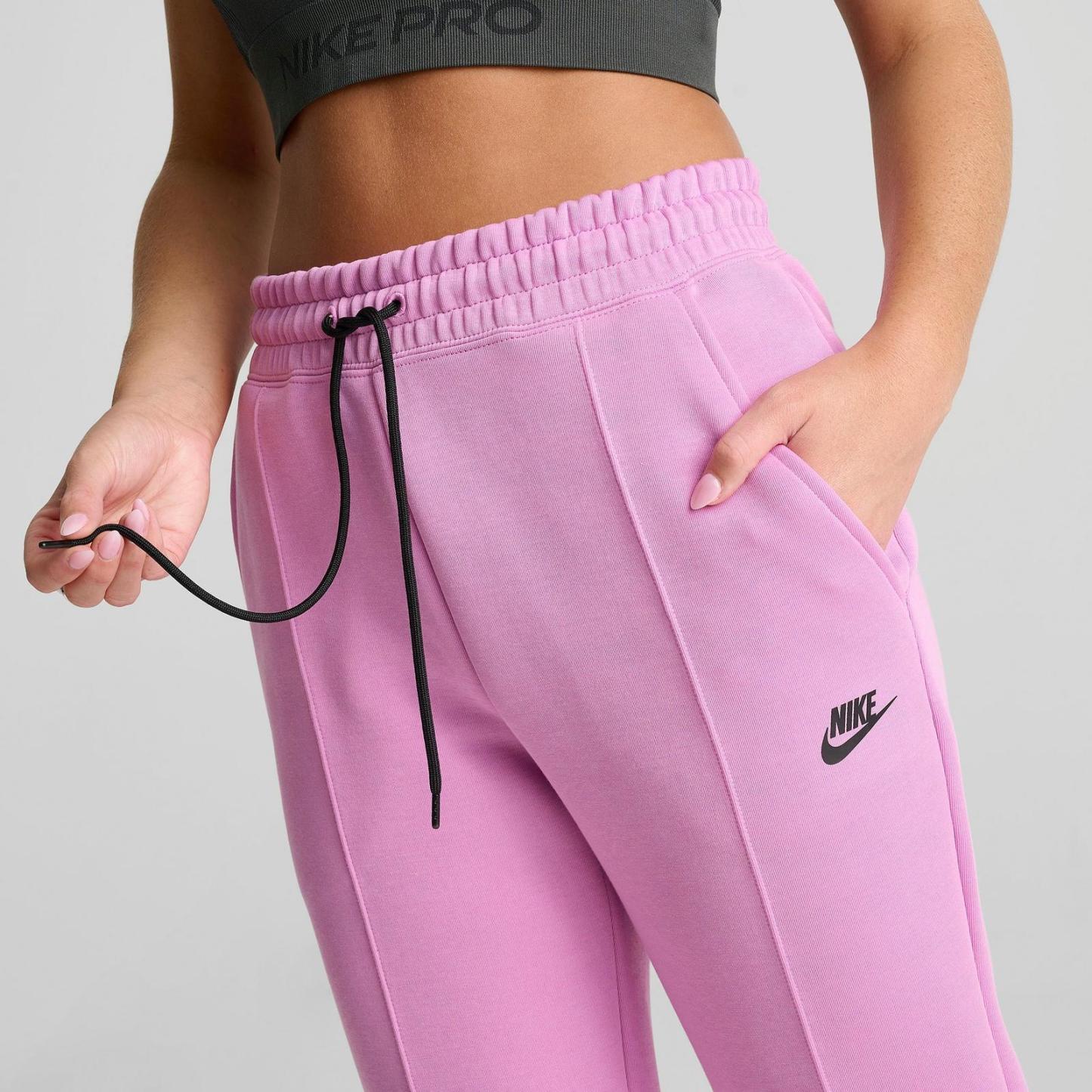 Women's Nike Sportswear Tech Fleece Jogger Pants - Light Magenta/Black