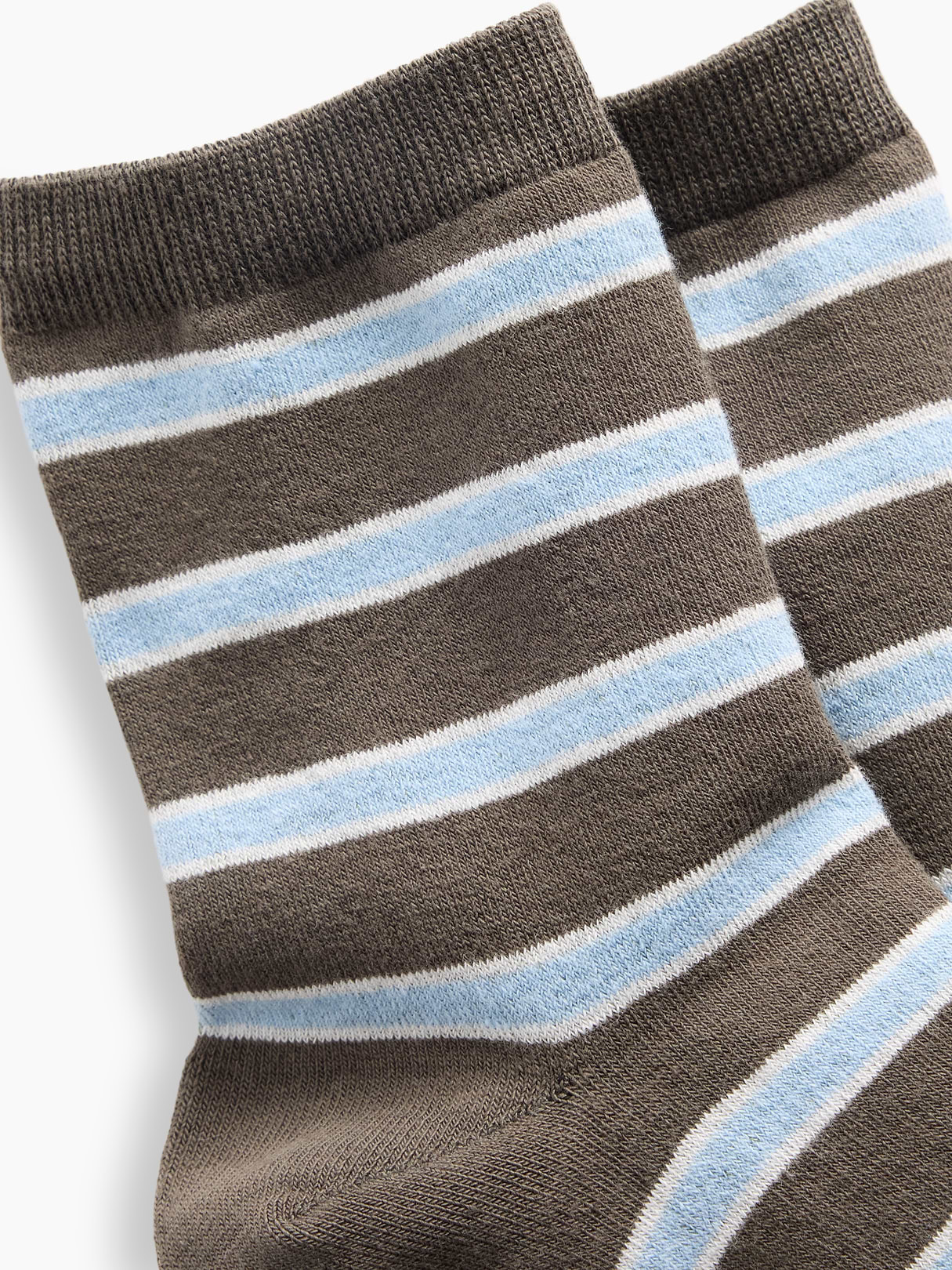 Stripe Half Crew Socks - Blue stripe