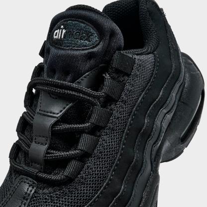 Little Kids' Nithtke Air Max 95 Recraft Casual Shoes - Black/Black/Black - Detail shot