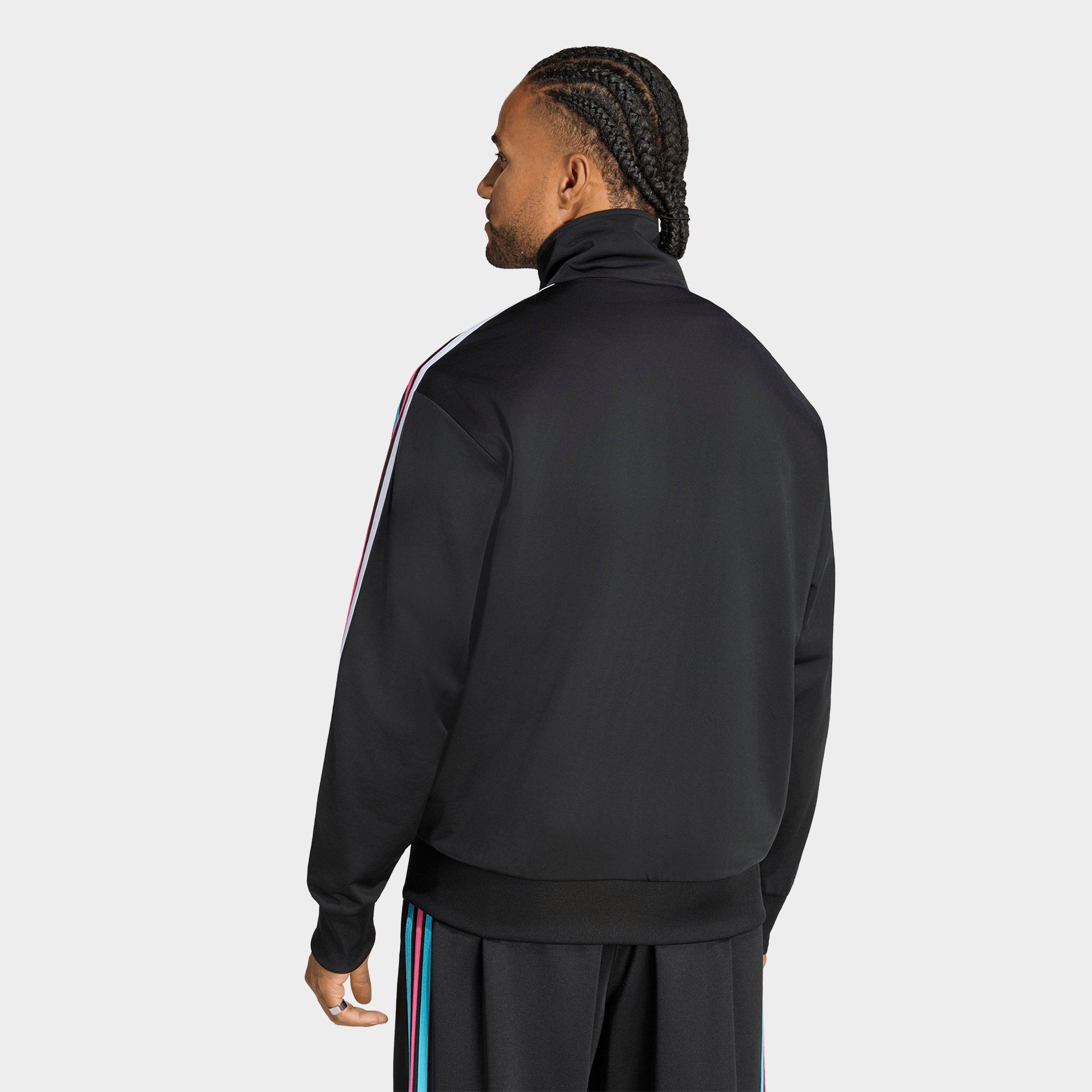 Men's adidas Originals adicolor Sport Firebird Full-Zip Track Jacket - Black/Multicolor
