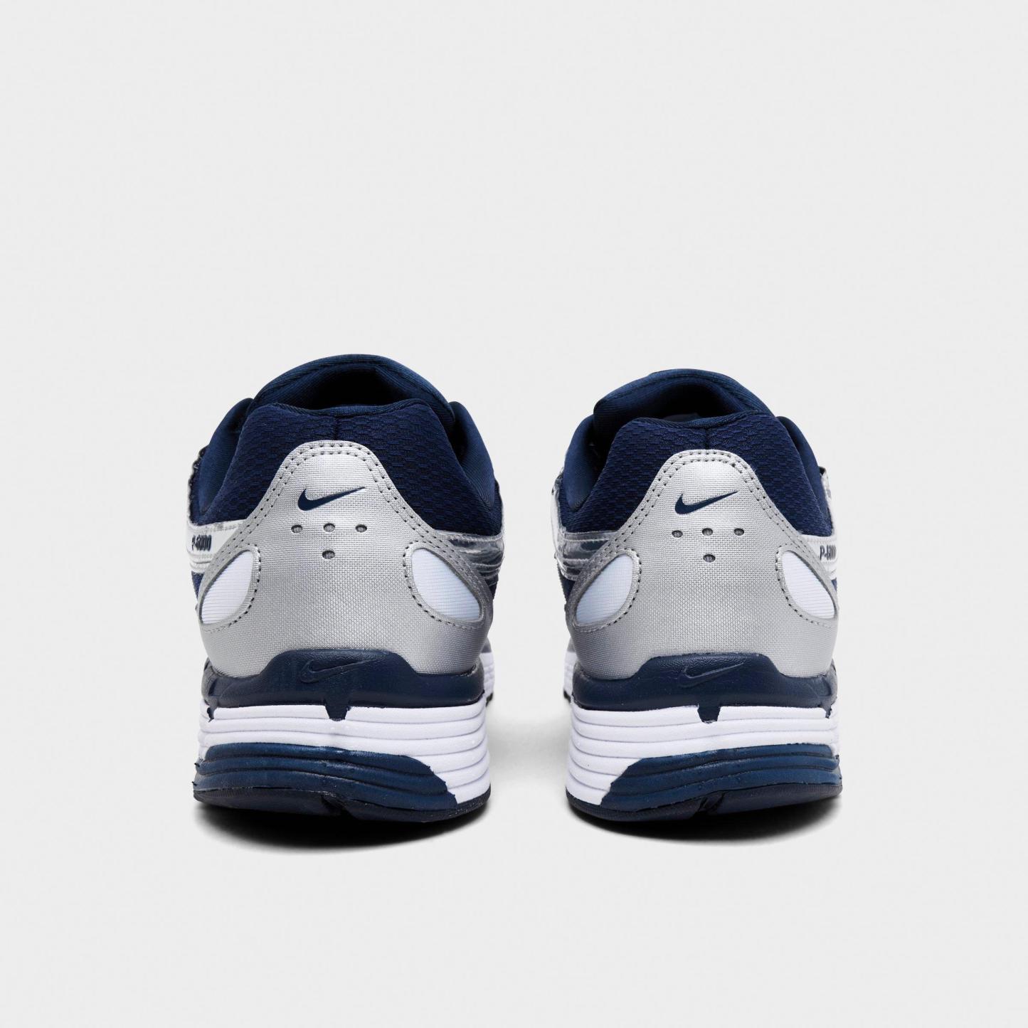 Men's Nithtke P-6000 Casual Shoes - Part 3 - Midnight Navy/Metallic Silver/White - Back view