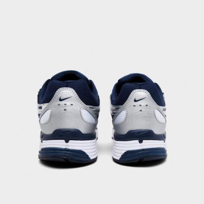 Men's Nithtke P-6000 Casual Shoes - Part 3 - Midnight Navy/Metallic Silver/White - Back view