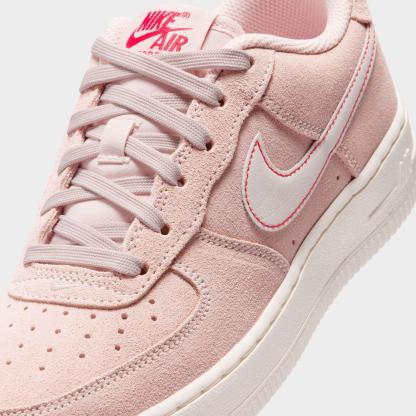 Big Kids' Nithtke Air Force 1 LV8 1 Casual Shoes - Silt Red/University Red/Sail - Detail shot