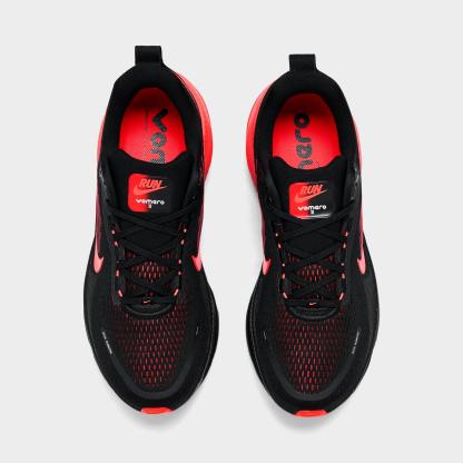 Men's Nithtke Vomero 18 Running Shoes - Part 2 - Black/Bright Crimson/University Red - Top view
