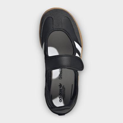 Girls' Little Kids' adidas Originals Samba Jane Casual Shoes - Core Black/Cloud White/Gum - Top view