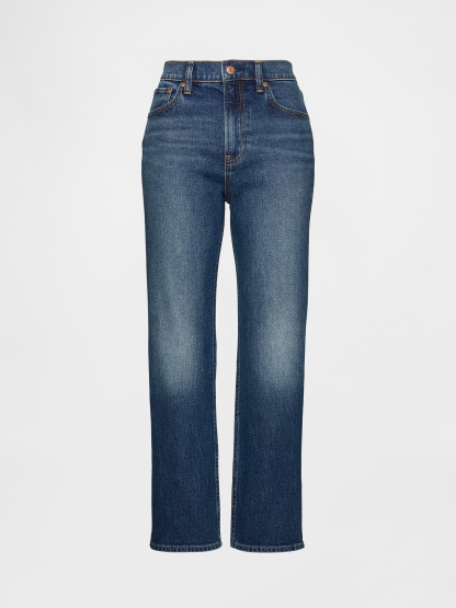 High Rise ’90s Slim Straight Crop Jeans - dark indigo