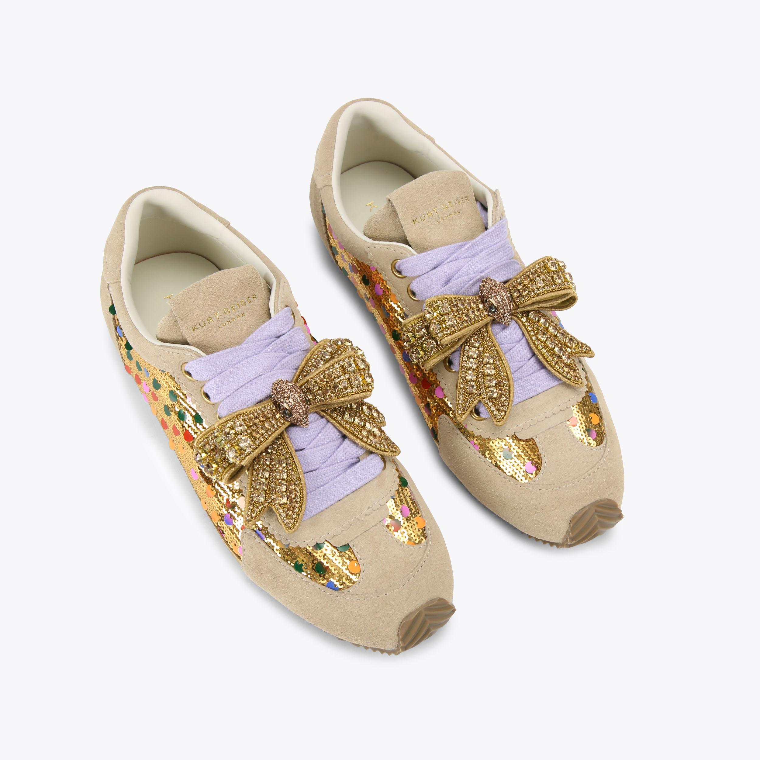 Kurt Geiger London Islington Bow Sneaker - Metallics - view 3