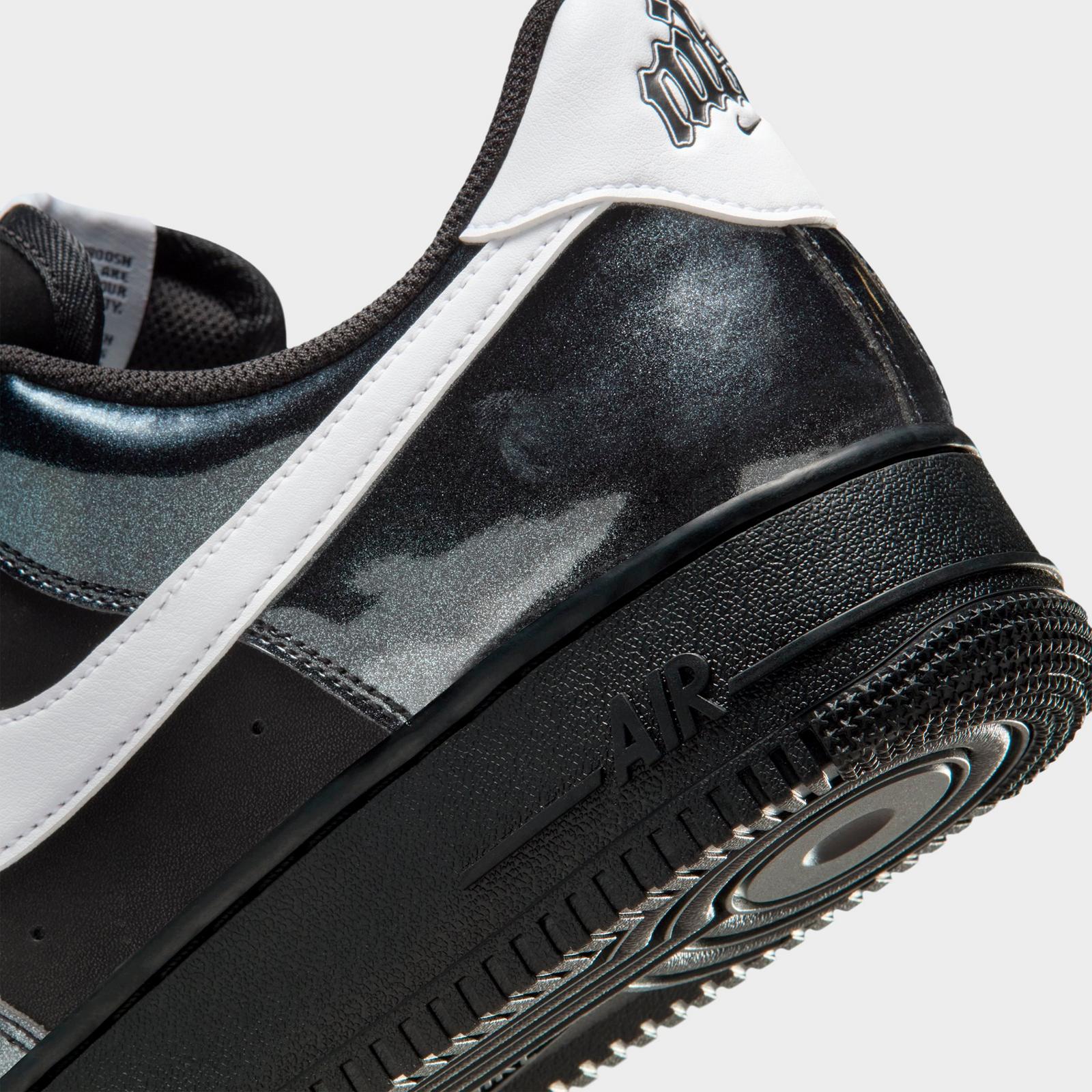 Men's Nike Air Force 1 '07 LV8 SE Glam Rock Casual Shoes - Black/White