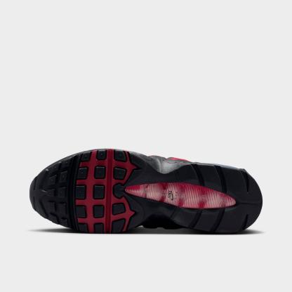 Men's Nithtke Air Max 95 Big Bubble Scorpion Casual Shoes - Part 1 - Black/Team Crimson/Wolf Grey/Black - Bottom view