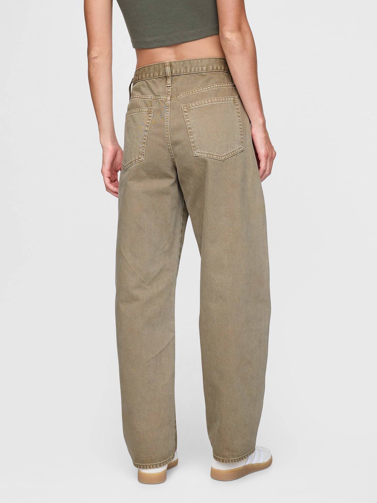 High Rise Barrel Jeans - Flannel taupe beige
