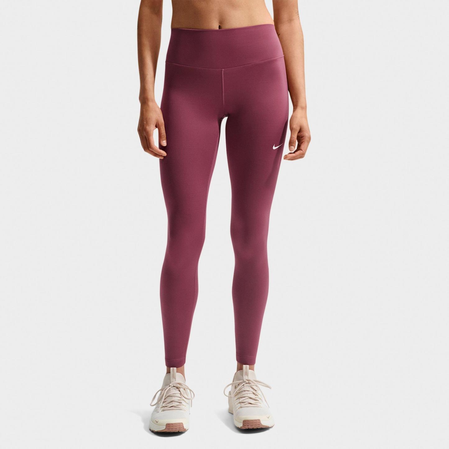 Women's Nithtke One Therma-FIT High-Waisted Full-Length Leggings - Pink Smoke/White