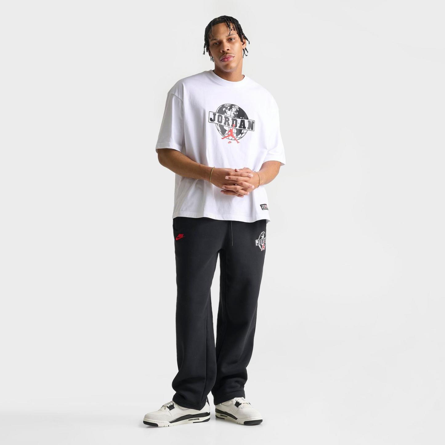 Men's Jordan Globe Graphic Oversized T-Shirt - White - view 2