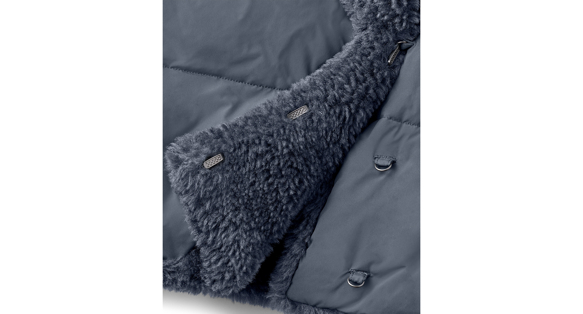 UGG Women's Wylda Oversized-Fit Shawl Collar Puffer Jacket - Eve Blue