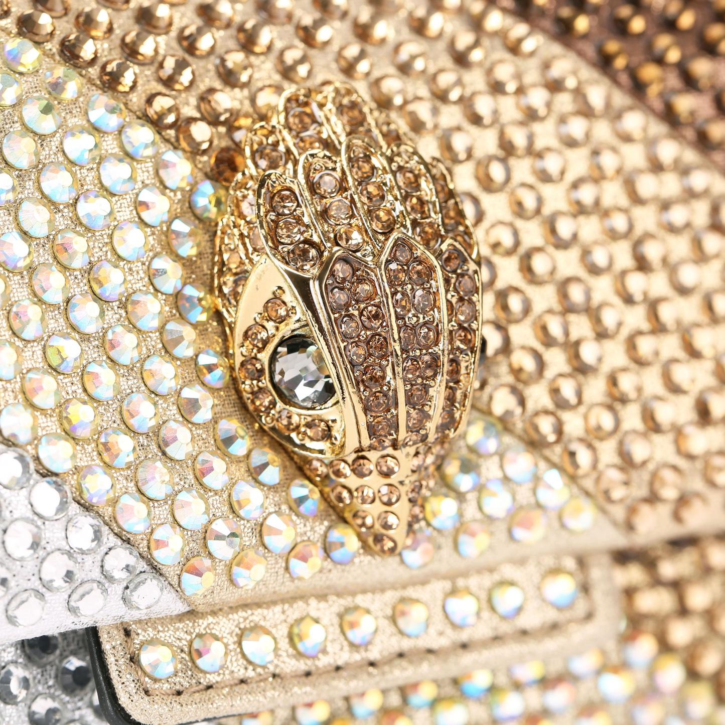 Kurt Geiger London Mini Crystal Kensington Bag - Metallics - view 5