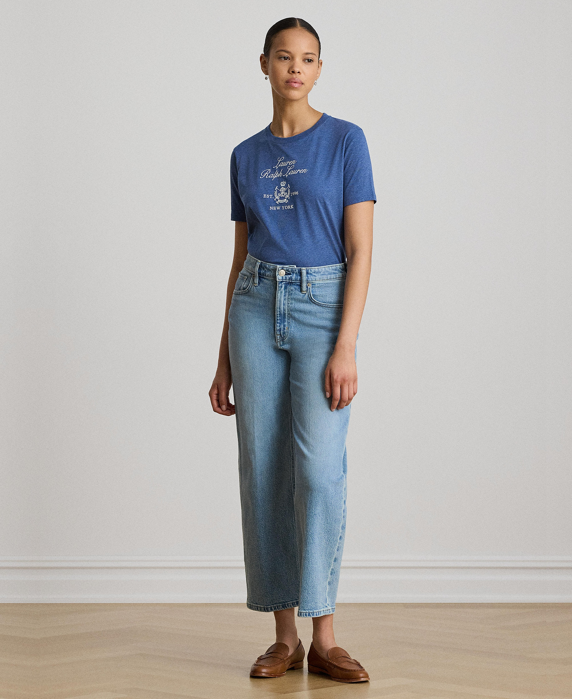 Lauren Ralph Lauren Women's Crewneck Short-Sleeve T-Shirt - Inky Blue