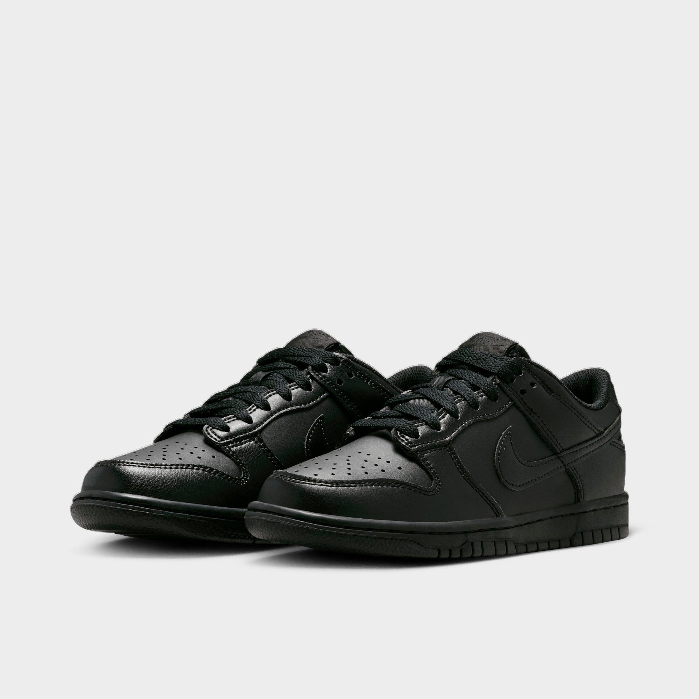 Big Kids' Nithtke Dunk Low Casual Shoes - Part 1 - Black - Both shoes facing left