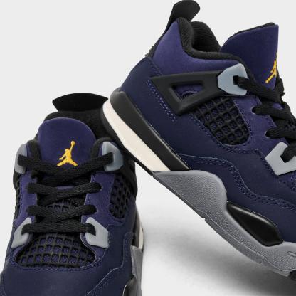 Kids' Toddler Air Jordan Retro 4 Basketball Shoes - Imperial Purple/Multi-Color/Multi-Color - view 3