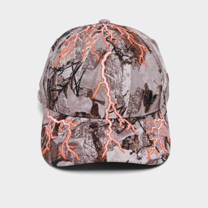 adidas Lightning Six Panel Strapback Hat - Camo