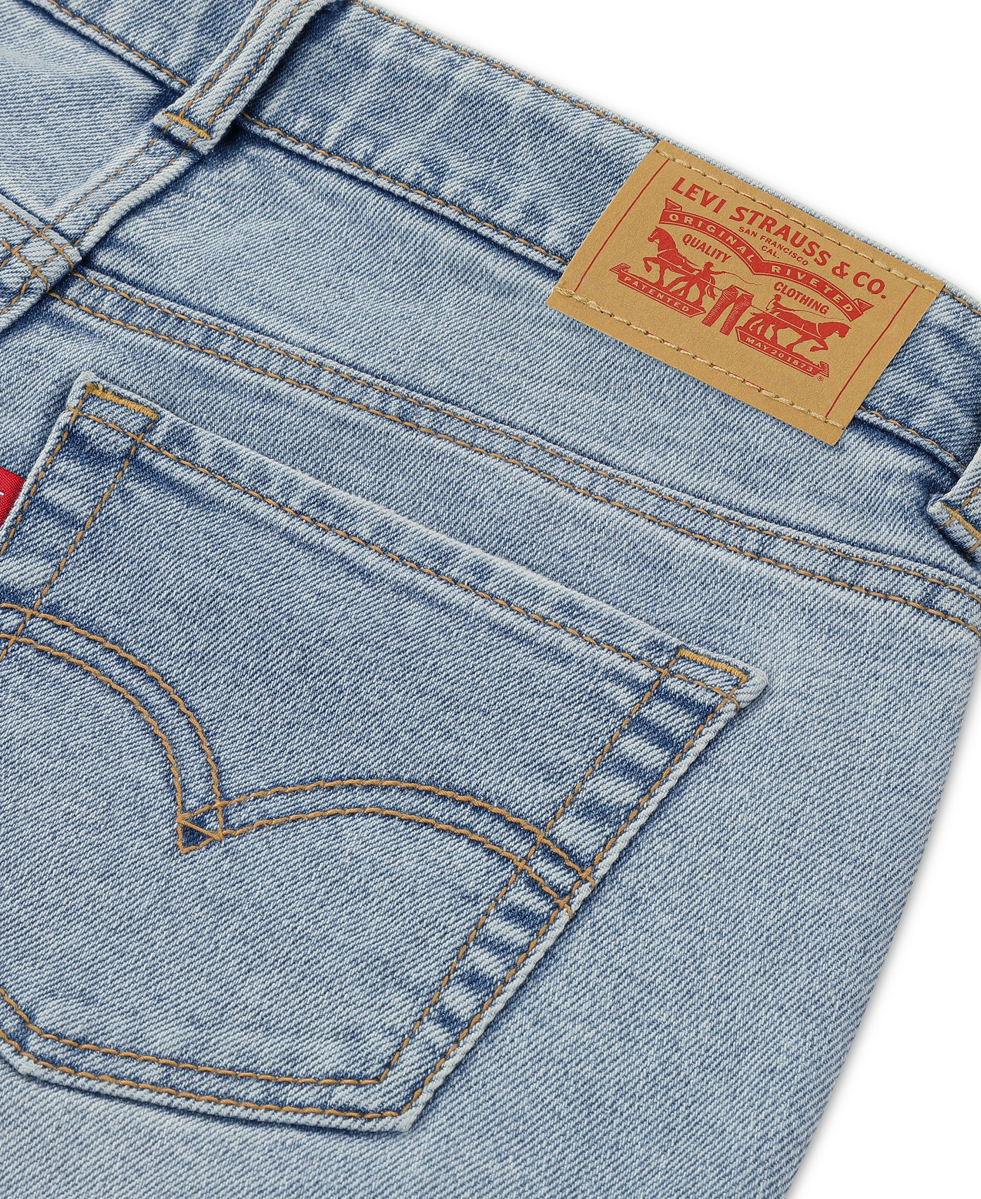 Levi's Girls' 7-16 Regular Rise Straight Jeans - This And That Without Destruction