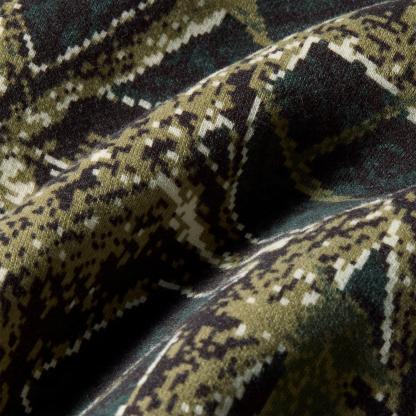 Women's Nithtke Studio Fleece Medium-Weight Camo High-Rise Oversized Cuffed Pants - Camo Green/Pink Rise