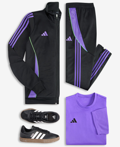 adidas Men's Tiro Jacket, Pants & T-Shirt - Light Blue/White