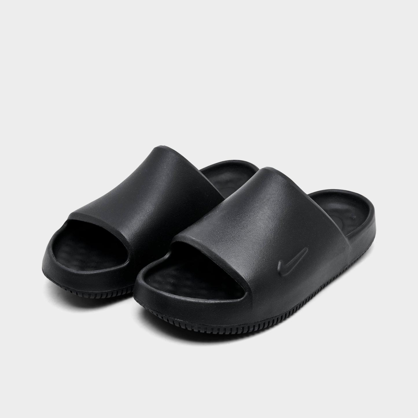 Big Kids' Nithtke Calm Slide Sandals - Black/Black/Black - Both shoes facing left