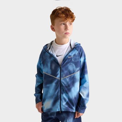 Big Kids' Nithtke Miler Full-Zip Training Jacket - Football Blue/Reflective Silver