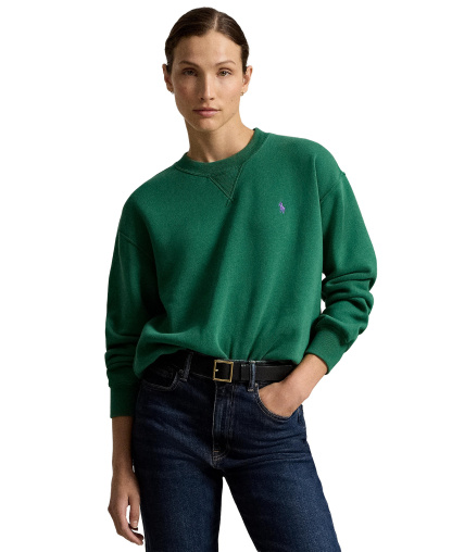 Polo Ralph Lauren Women's Lightweight Fleece Crew Neck Sweatshirt - Bush Green