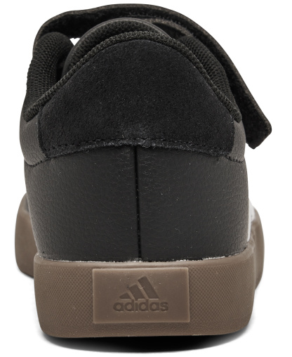 adidas Little Kids VL Court 3.0 Fastening Strap Casual Sneakers from Finish Line - Black, White