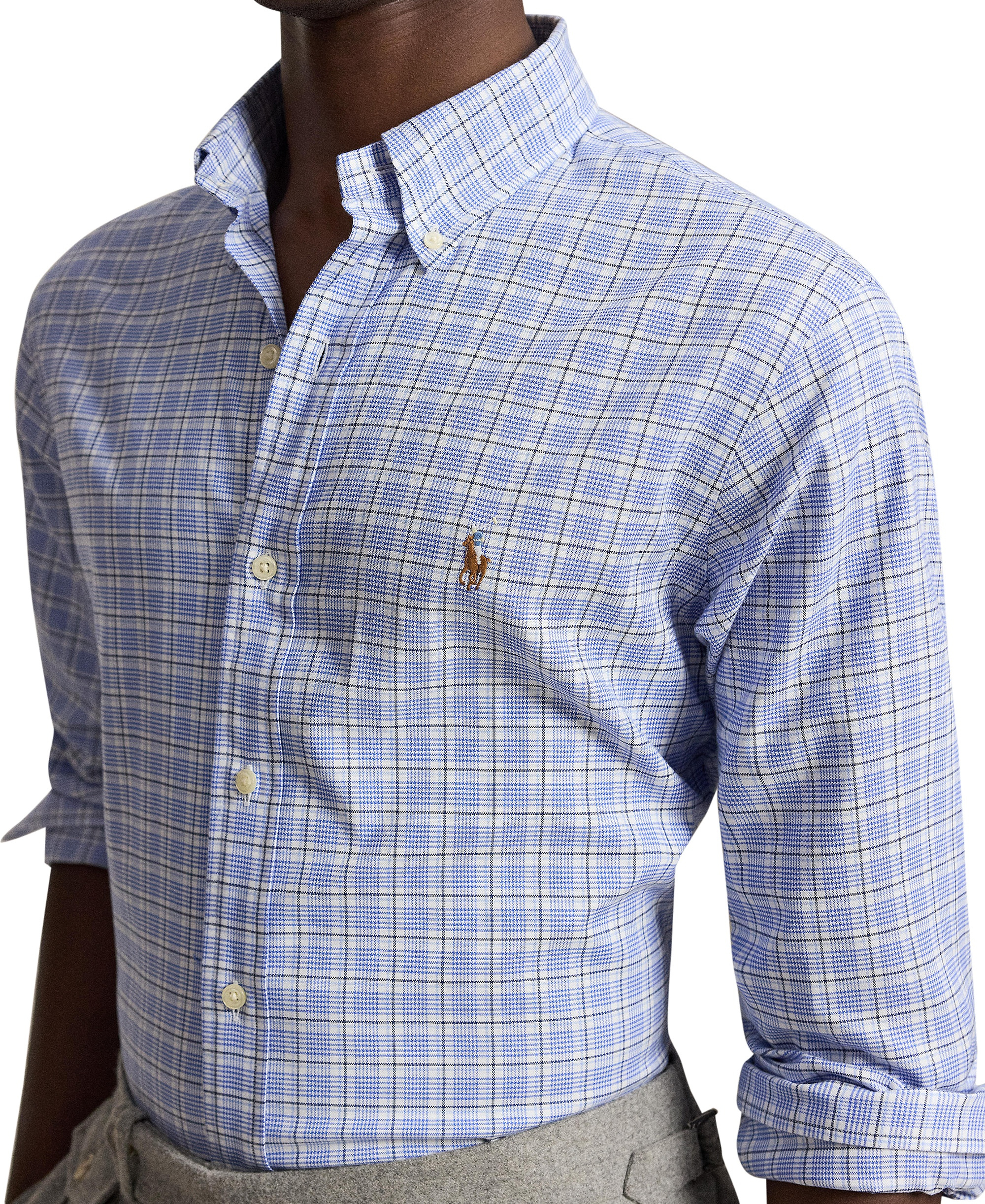 Polo Ralph Lauren Men's Classic-Fit Performance Oxford Shirt - 7373A Blue Multi