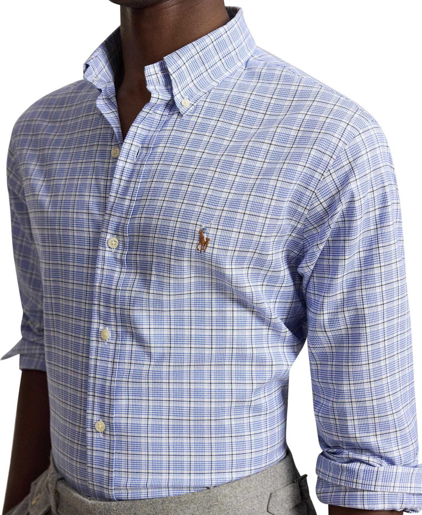 Polo Ralph Lauren Men's Classic-Fit Performance Oxford Shirt - 7373A Blue Multi