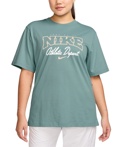 Nike Women's Sportswear Cotton Logo Short-Sleeve T-Shirt - Cannon