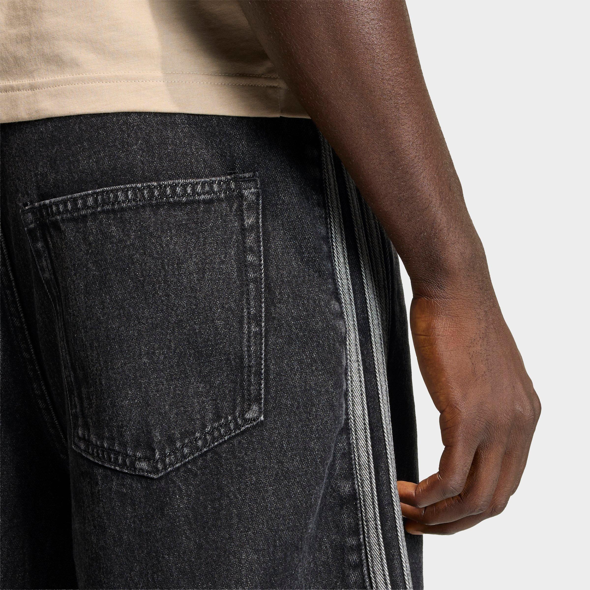 Men's adidas Originals Firebird Adicolor Denim Shorts - True Black Denim
