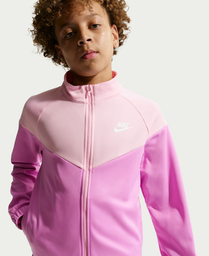 Nike Boys' and Girls' 7-20 Sportswear Dri-FIT Long-Sleeve Jacket and Pants, 2-Piece Set - Soft Pink