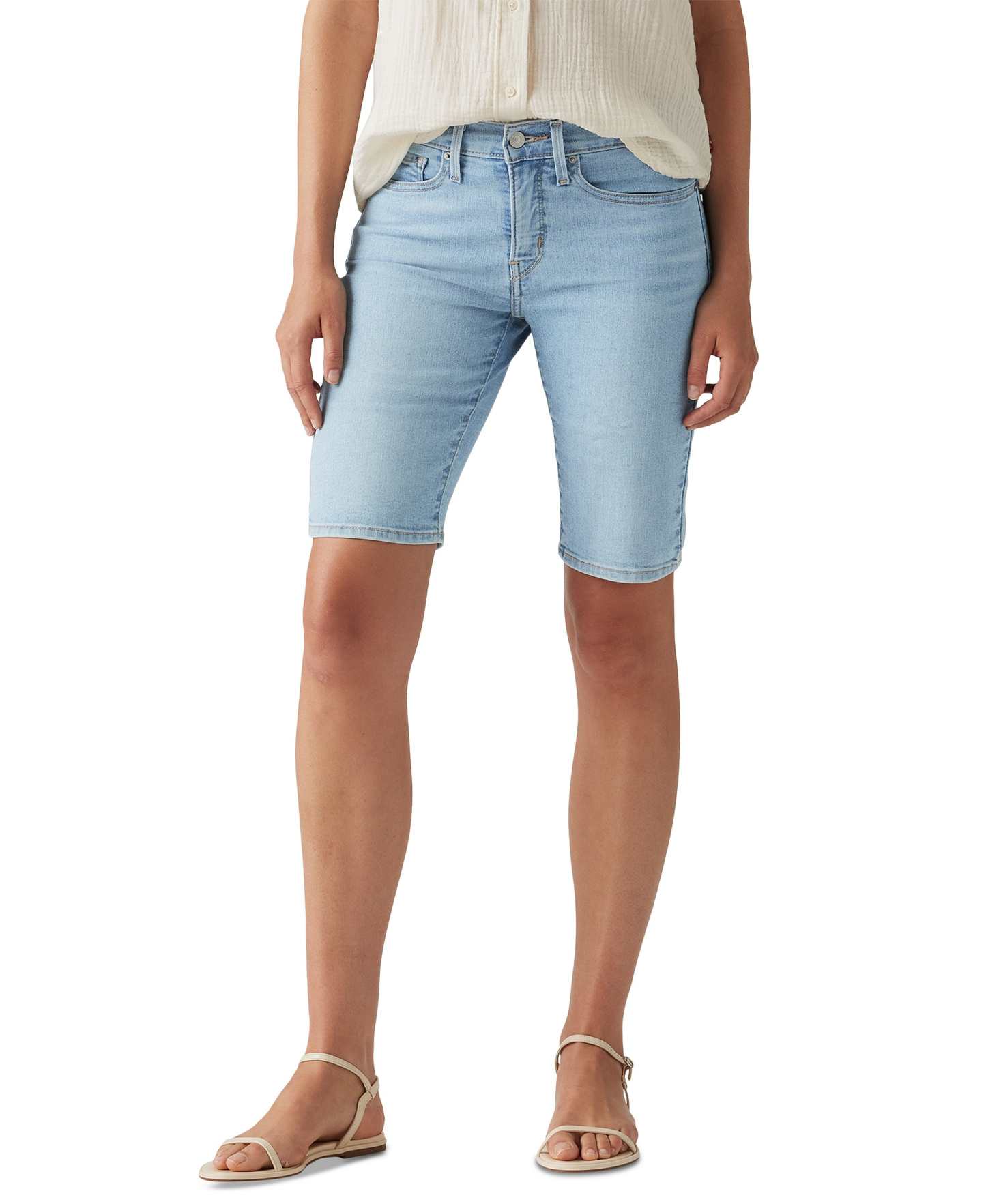 Levi's Women's Mid-Rise Shaping Bermuda Shorts - Double Duty