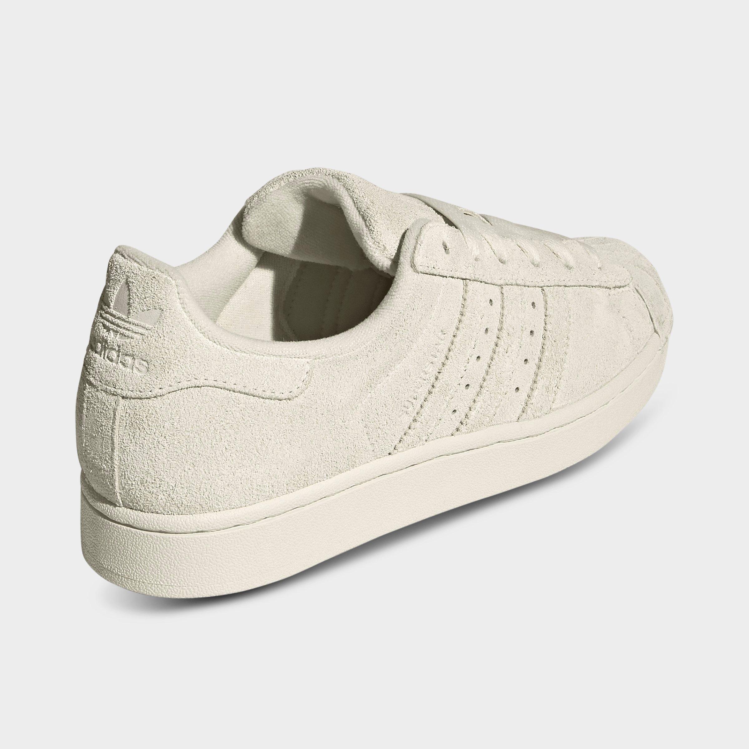 Women's adidas Originals Superstar II Casual Shoes - Off White/Off White/Grey Two - Back view