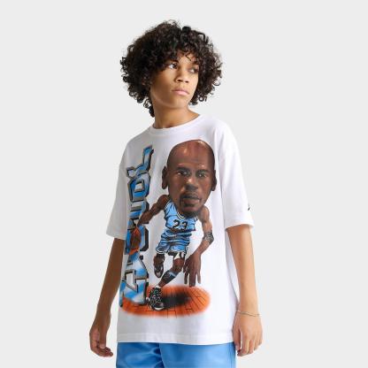 Big Kids' Jordan Bobblehead Oversized T-Shirt - White - view 1