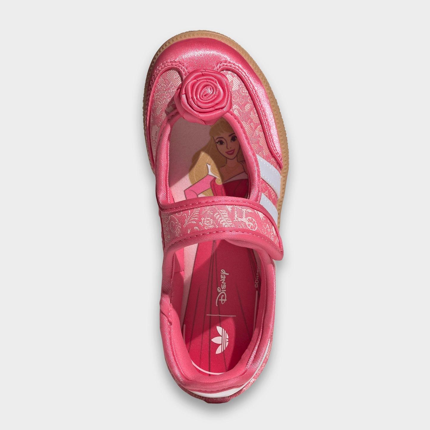 Girls' Little Kids' adidas Originals Samba Jane Casual Shoes - Pink/White-B/Gum - Top view
