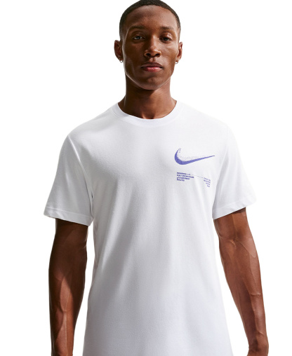 Nike Men's Dri-FIT Short-Sleeve T-Shirt - White/persian Violet