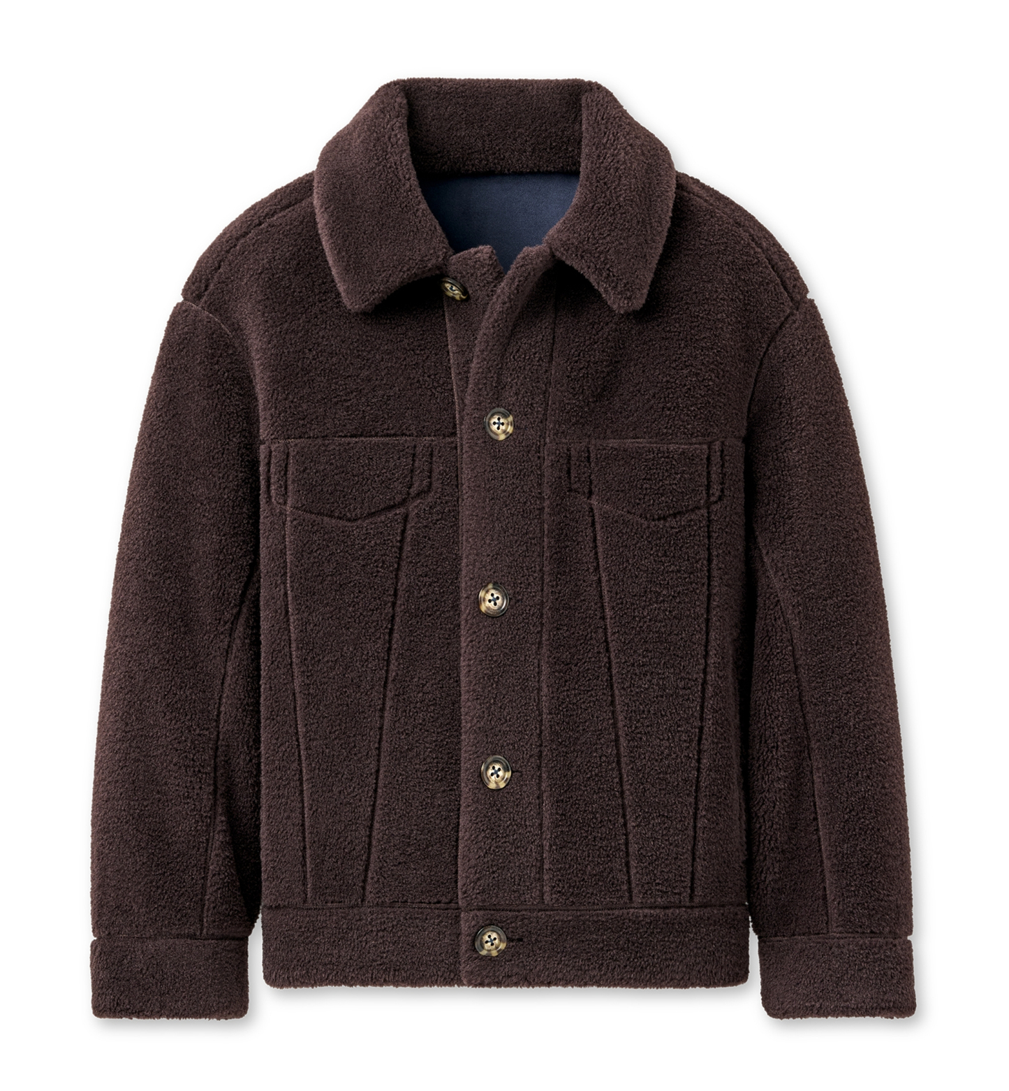 UGG Women's Frankie Collared Neck Reversible Trucker Jacket - Mariner / Dark Caramel