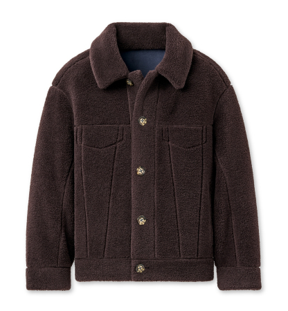UGG Women's Frankie Collared Neck Reversible Trucker Jacket - Mariner / Dark Caramel