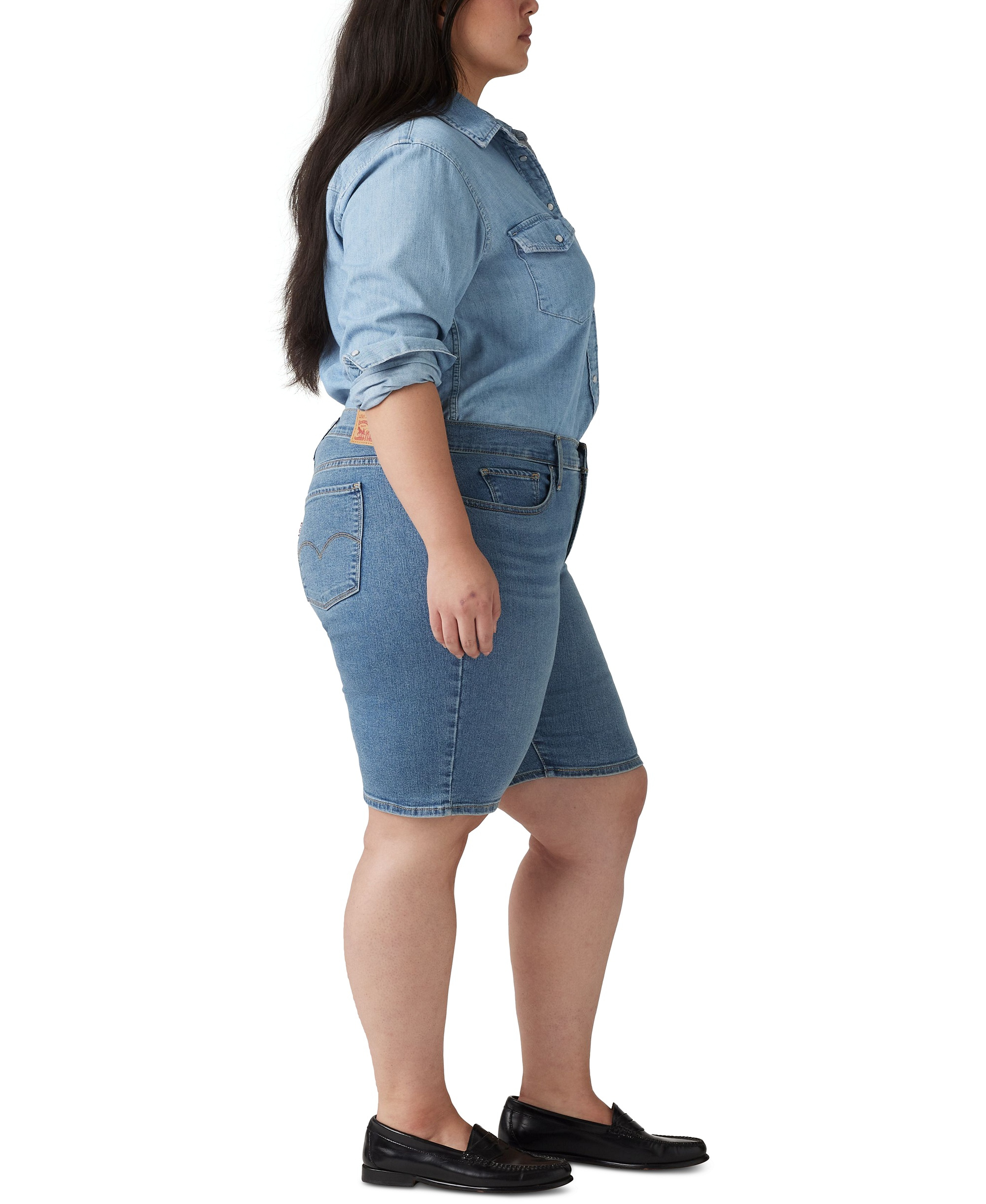 Levi's Women's Mid-Rise Shaping Bermuda Shorts - Camp Denim