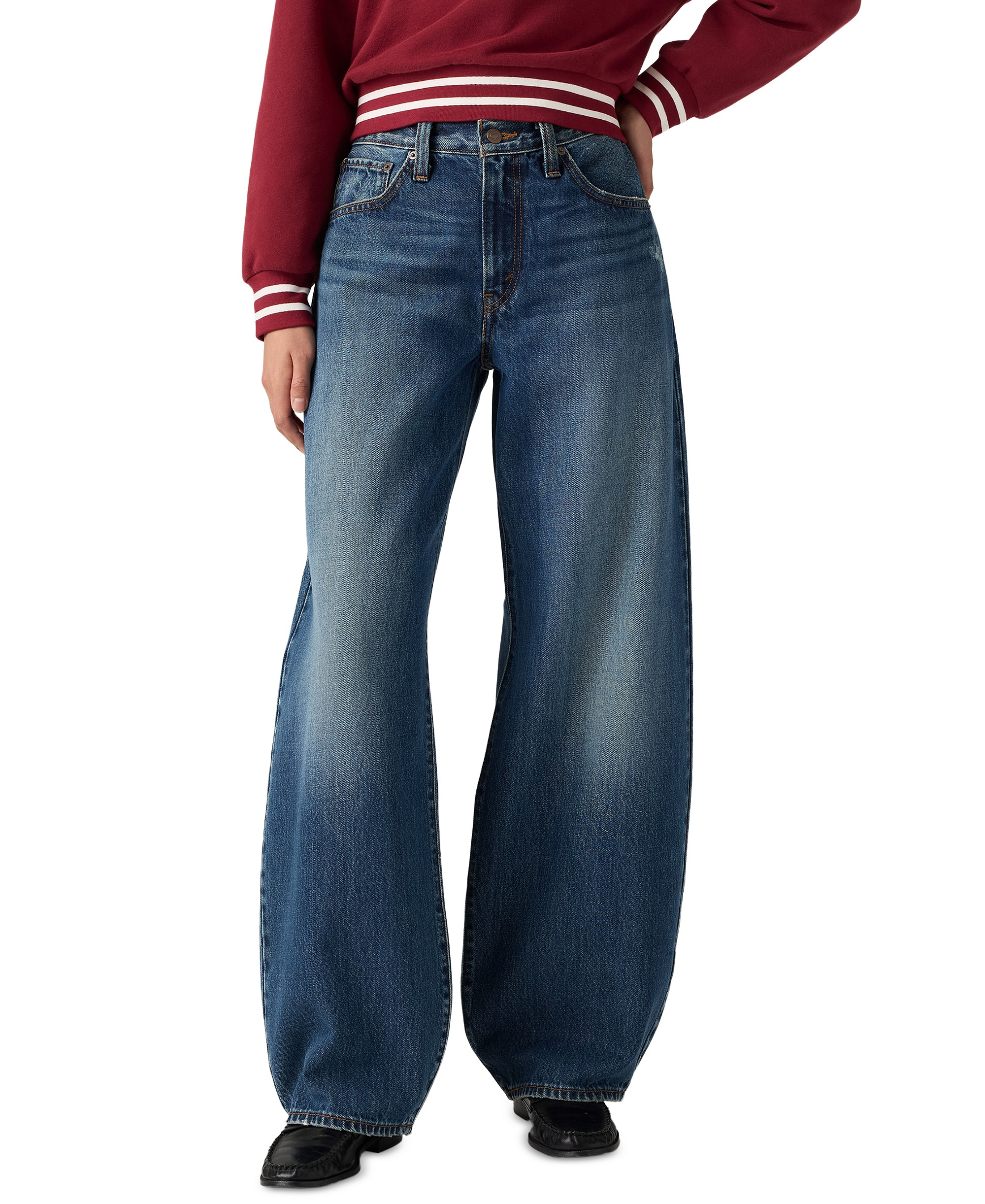 Levi's Women's Mid-Rise Middy Balloon Jeans - Fixed Down
