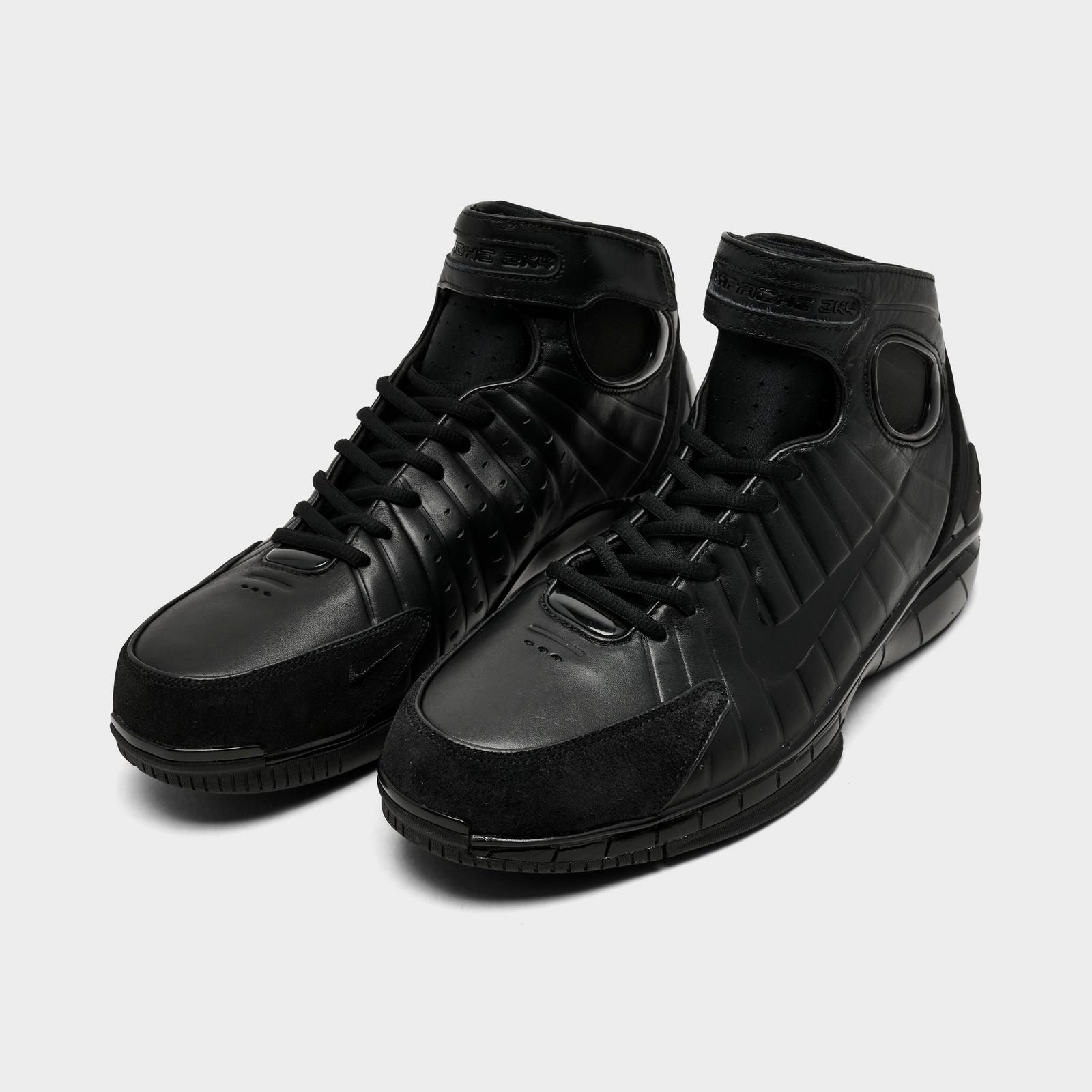Men's Nike Air Zoom Huarache 2K4 OT Basketball Shoes - Black/Black