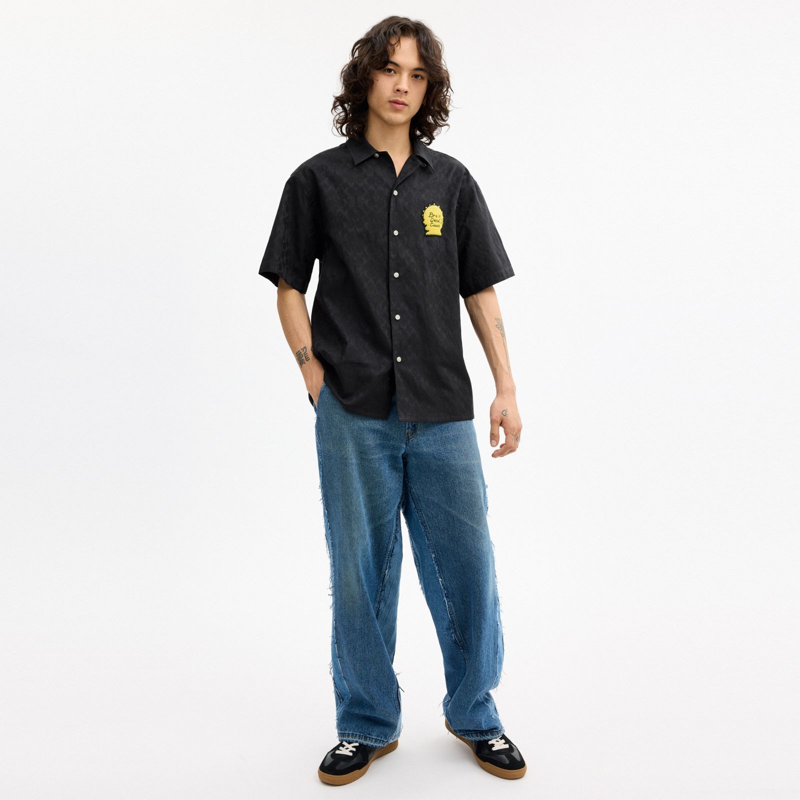 Coach | Brain Dead Signature Camp Shirt - Black - view 2
