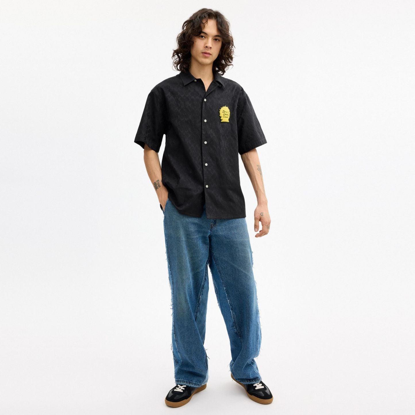 Coach | Brain Dead Signature Camp Shirt - Black - view 2