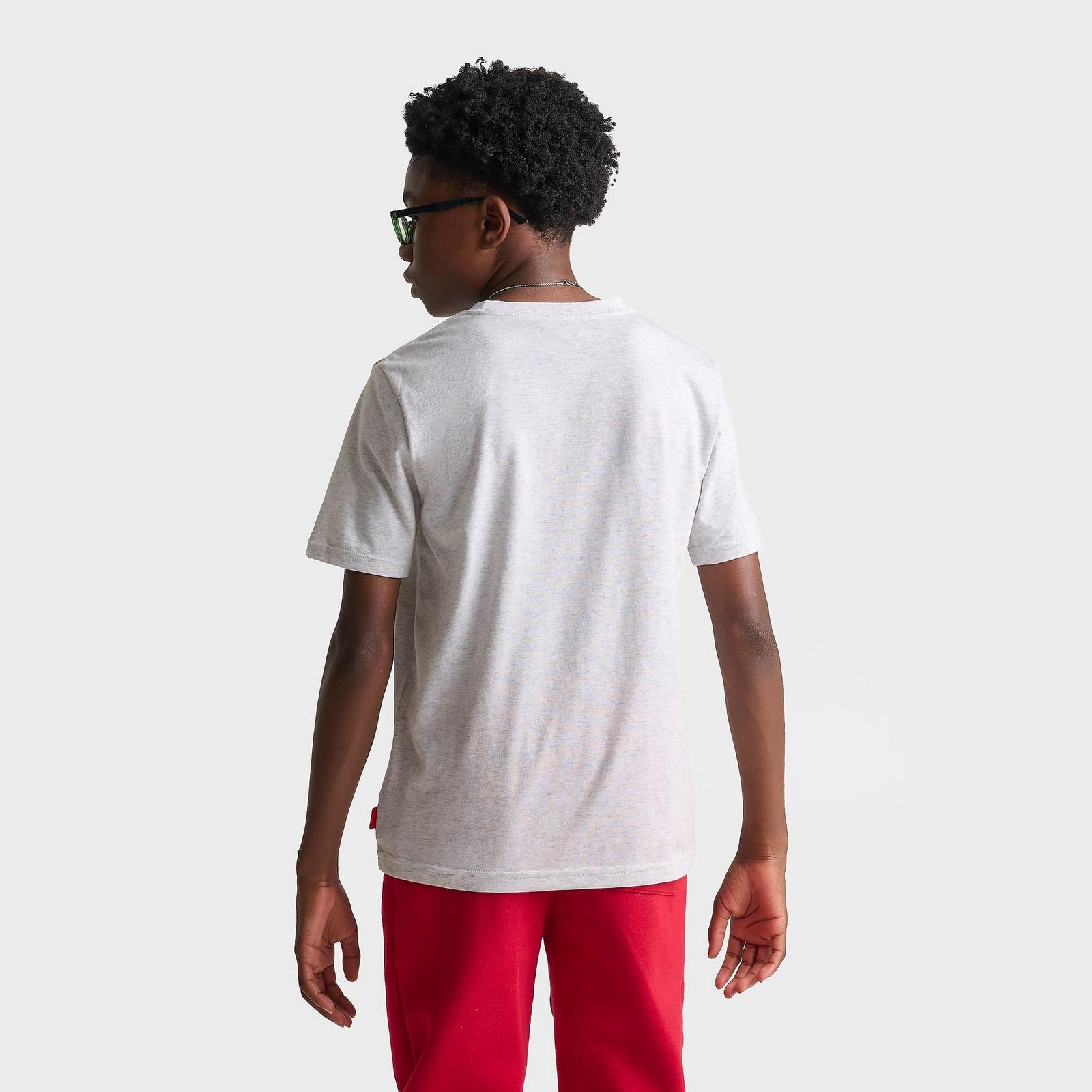 Big Kids' Jordan Brooklyn Essentials Embroidered Jumpman T-Shirt - Grey Heather - view 4